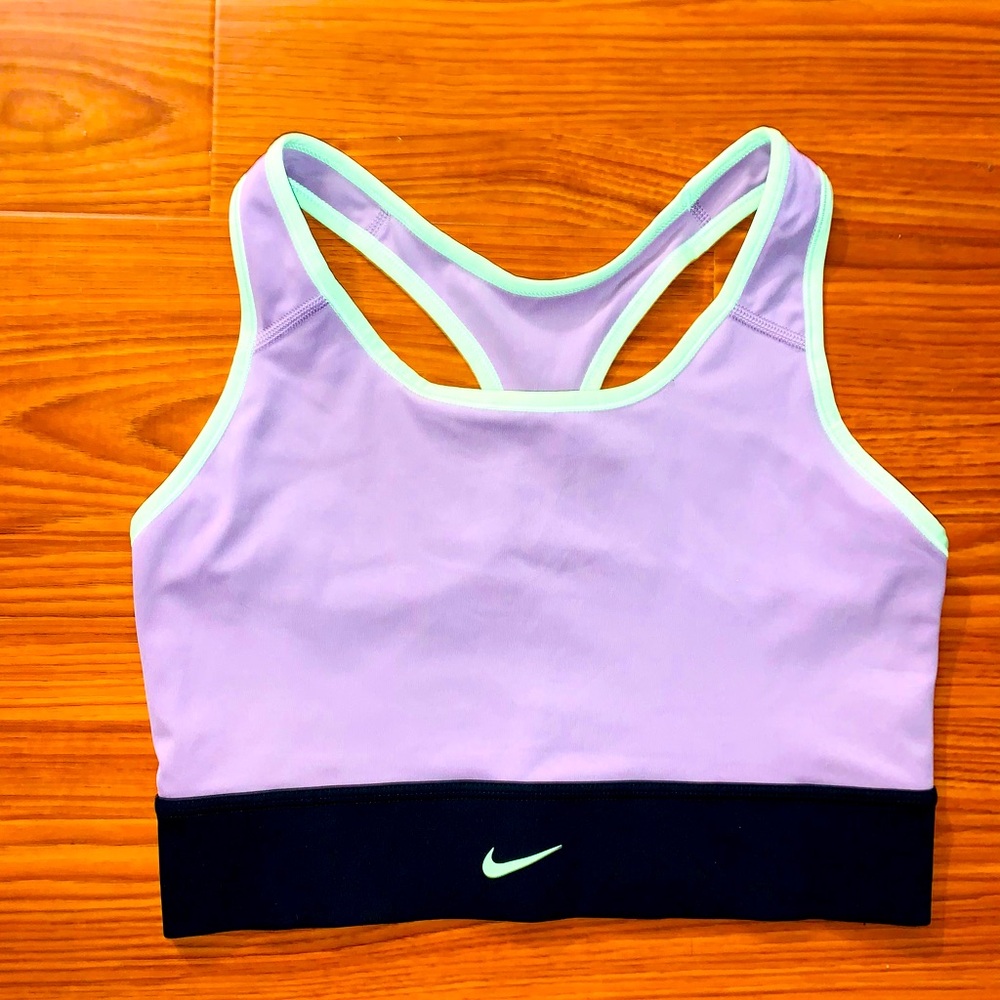 Nike Purple and Black Sports Bra
